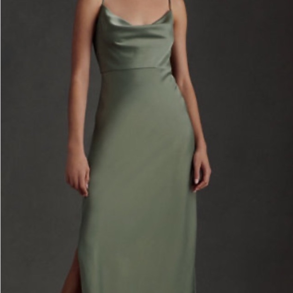 BHLDN Cali Satin Charmeuse Midi Dress